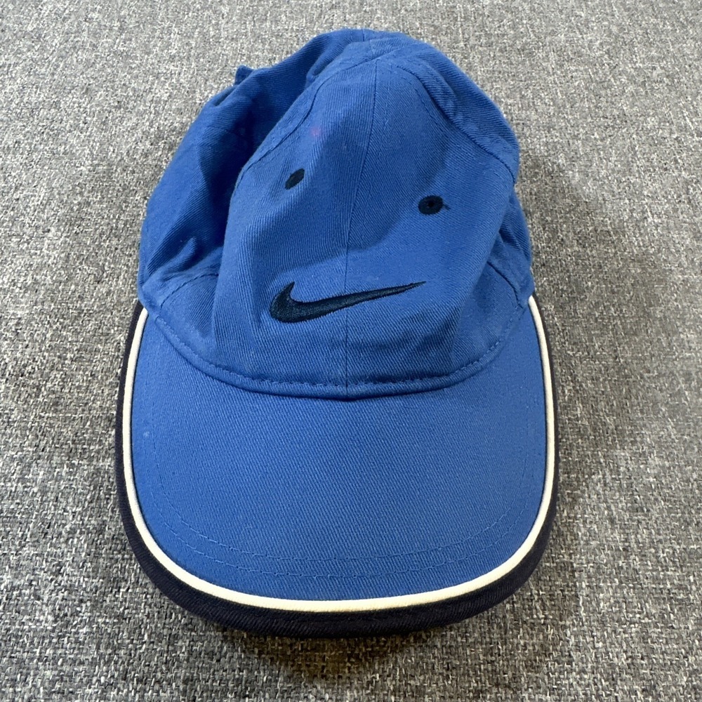 Nike 4-7 Youth Blue Adjustable Baseball Cap Hat Swoosh Logo Kids One Size